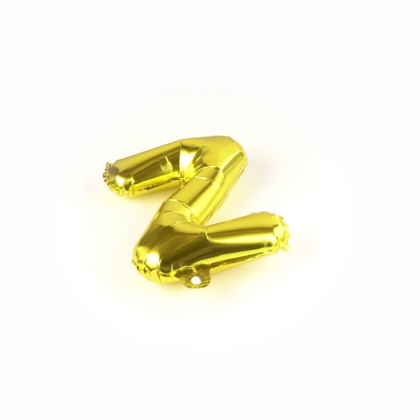 Balloonify Gold Mylar Letter Z Balloon - 16" - 1 count box