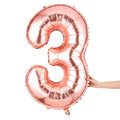 Balloonify Rose Gold Mylar Number 3 Balloon - 40" - 1 count box