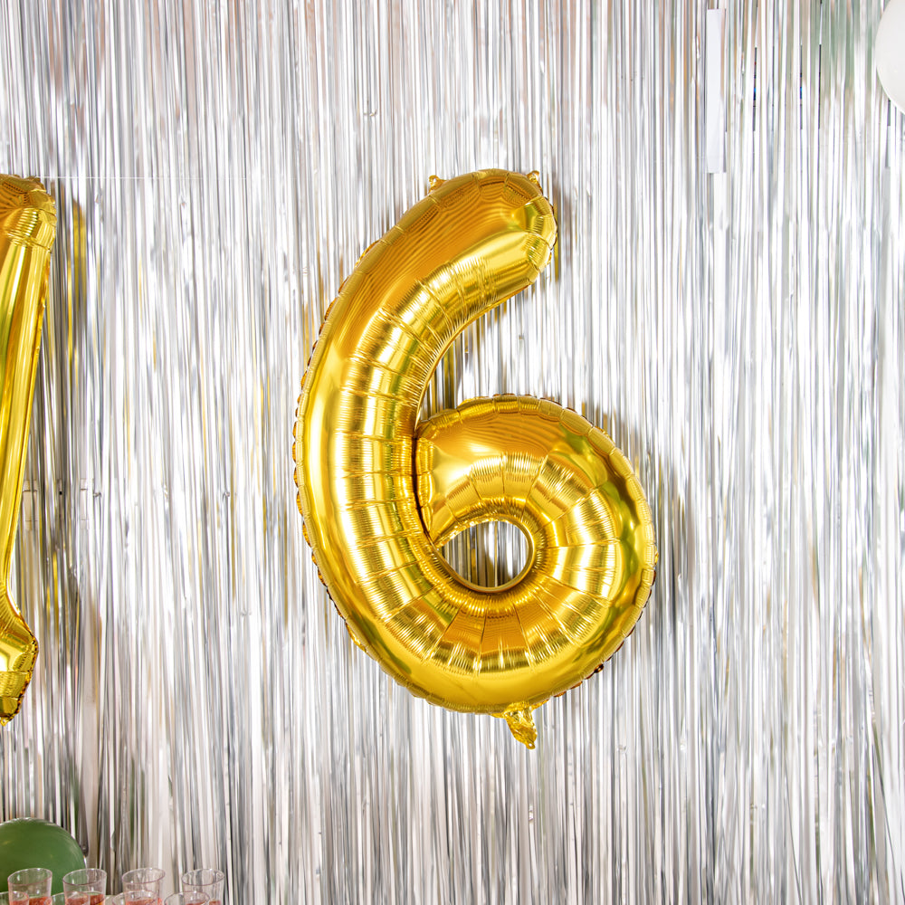 Balloonify Gold Mylar Number 6 Balloon - 40" - 1 count box