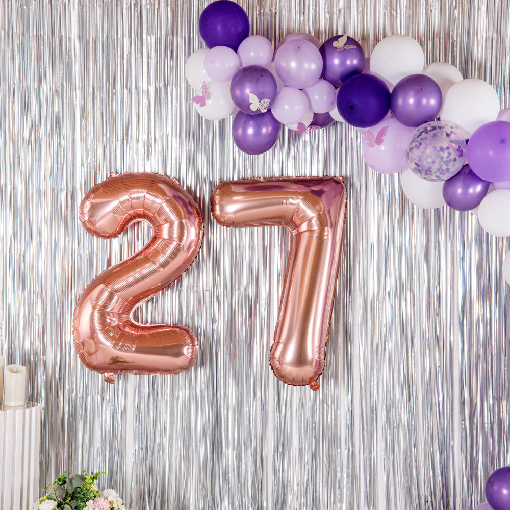 Balloonify Rose Gold Mylar Number 7 Balloon - 40" - 1 count box