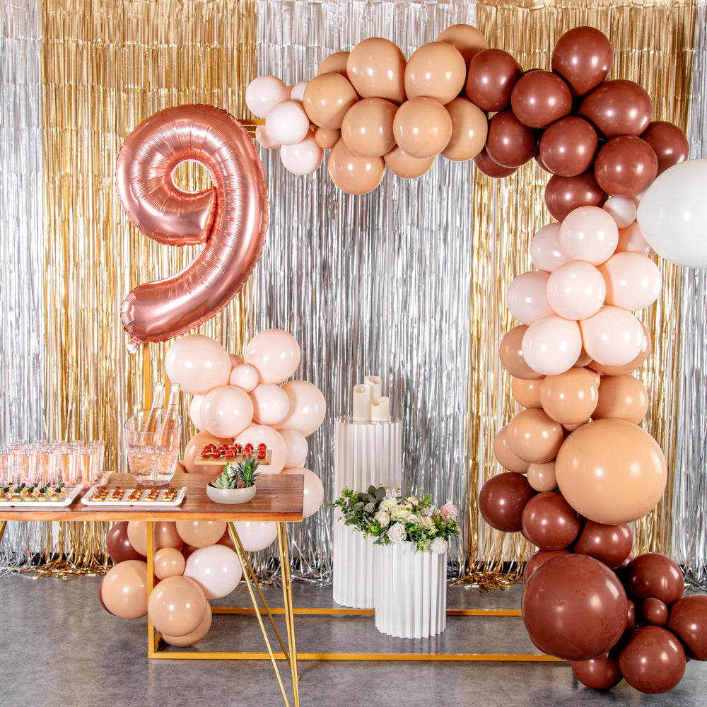 Balloonify Rose Gold Mylar Number 9 Balloon - 40" - 1 count box