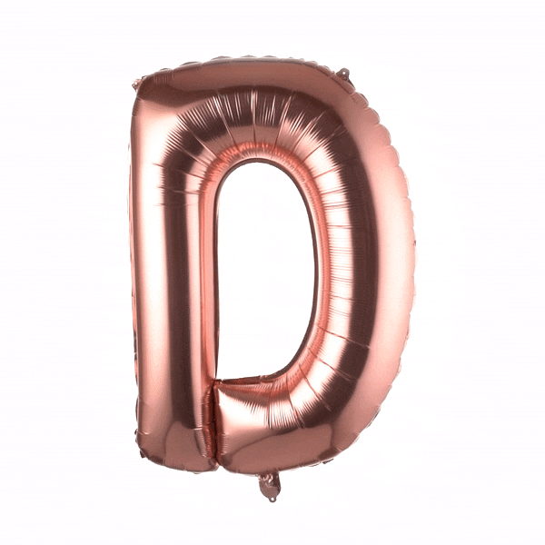 Balloonify Rose Gold Mylar Letter D Balloon - 40" - 1 count box