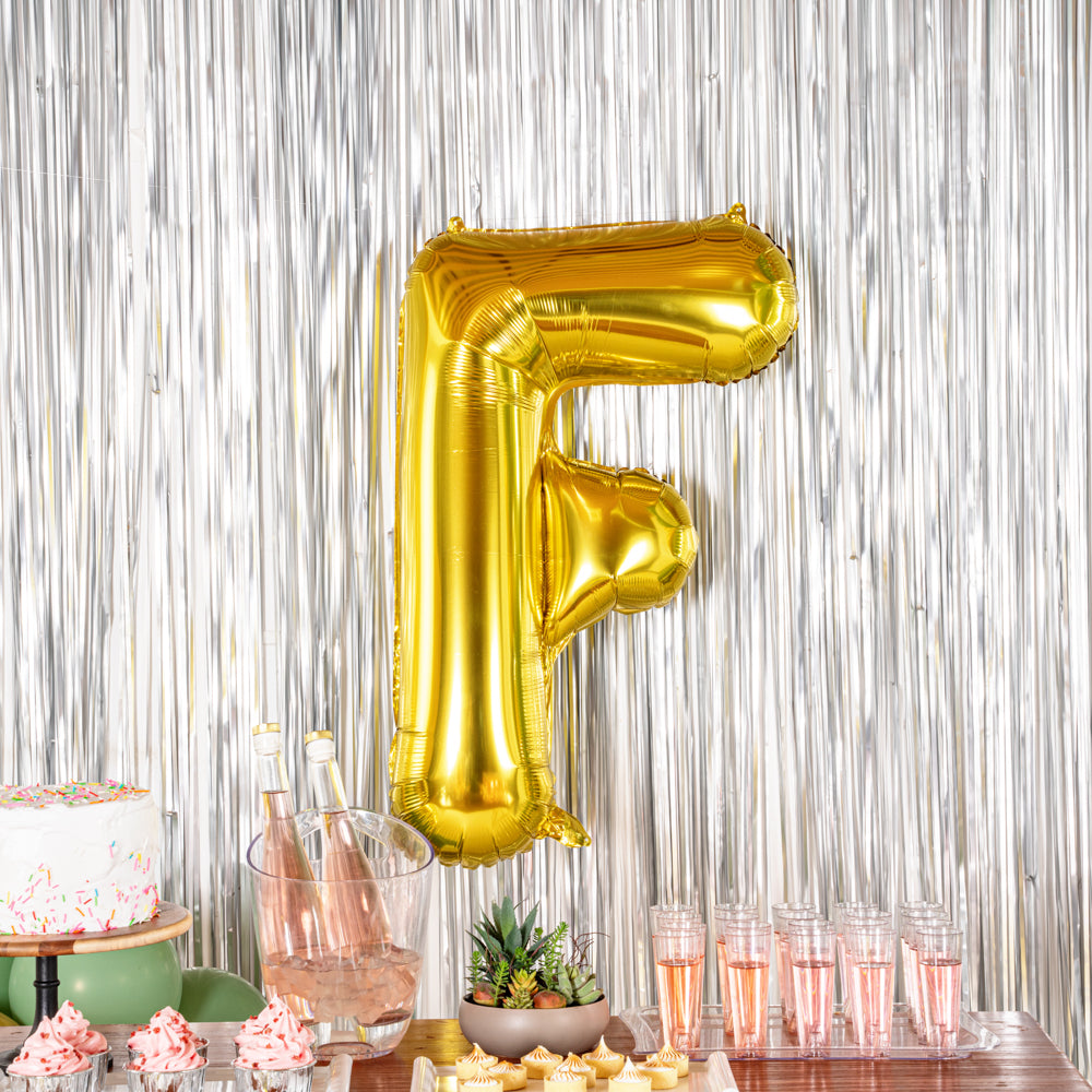 Balloonify Gold Mylar Letter F Balloon - 40" - 1 count box