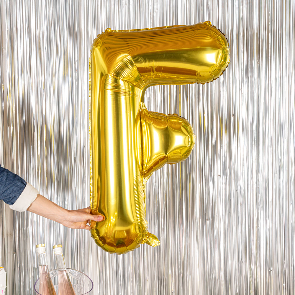 Balloonify Gold Mylar Letter F Balloon - 40" - 1 count box