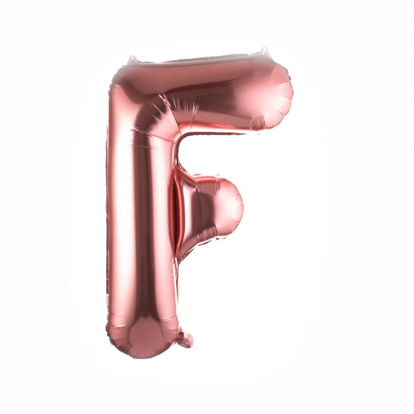 Balloonify Rose Gold Mylar Letter F Balloon - 40" - 1 count box