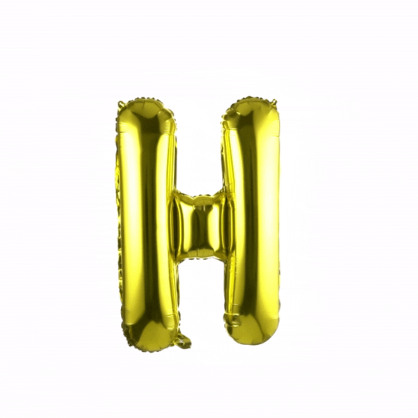Balloonify Gold Mylar Letter H Balloon - 40" - 1 count box