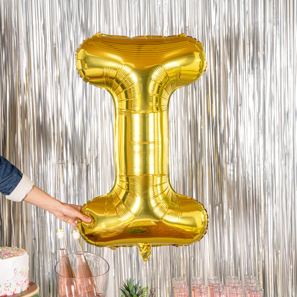 Balloonify Gold Mylar Letter I Balloon - 40" - 1 count box