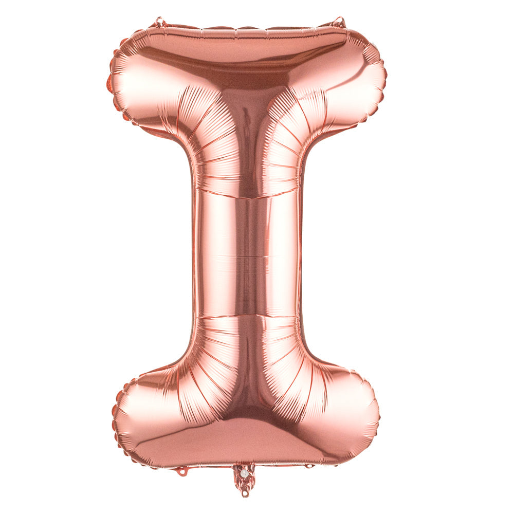 Balloonify Rose Gold Mylar Letter I Balloon - 40" - 1 count box
