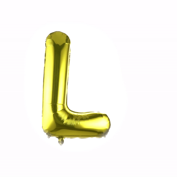 Balloonify Gold Mylar Letter L Balloon - 40" - 1 count box