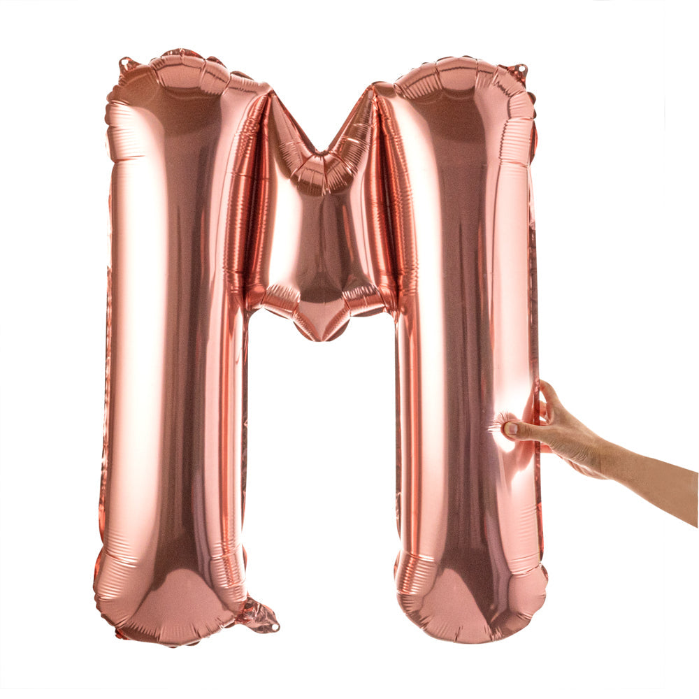 Balloonify Rose Gold Mylar Letter M Balloon - 40" - 1 count box