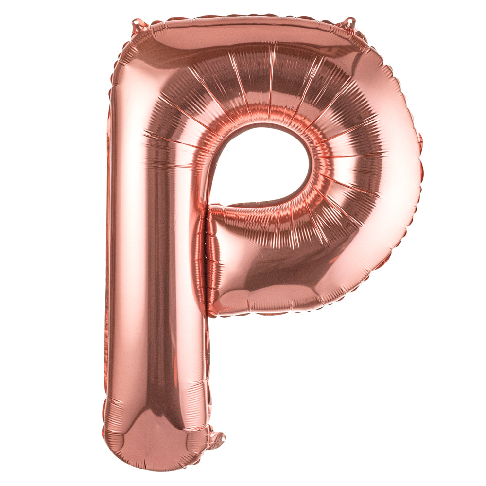 Balloonify Rose Gold Mylar Letter P Balloon - 40" - 1 count box