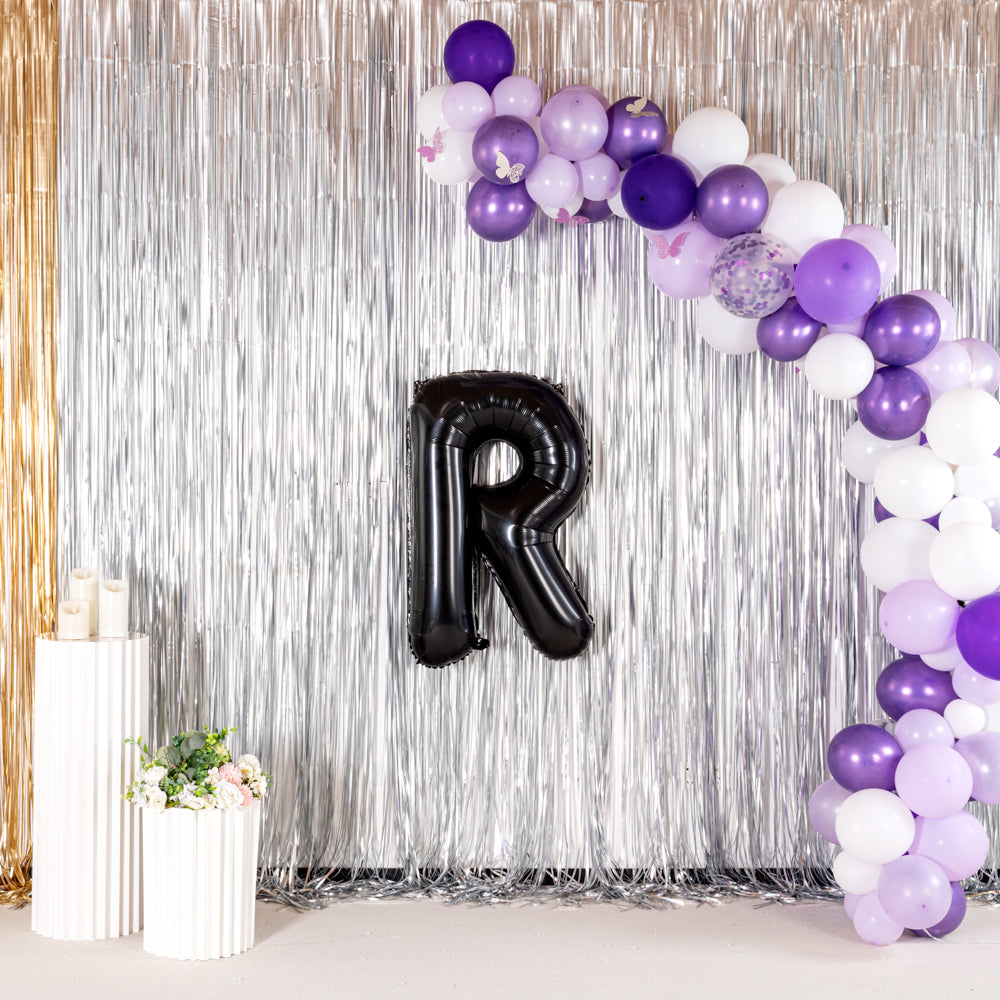 Balloonify Black Mylar Letter R Balloon - 40" - 1 count box