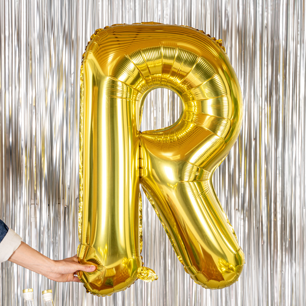 Balloonify Gold Mylar Letter R Balloon - 40" - 1 count box
