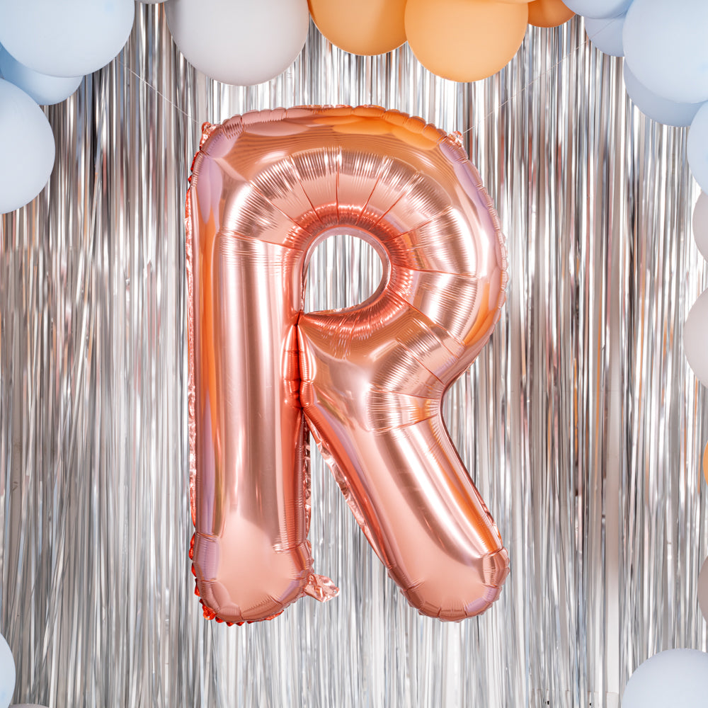 Balloonify Rose Gold Mylar Letter R Balloon - 40" - 1 count box