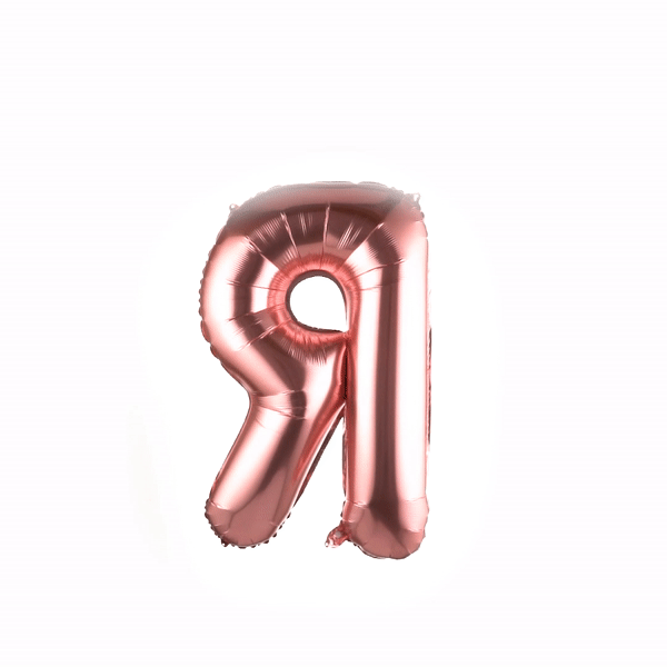 Balloonify Rose Gold Mylar Letter R Balloon - 40" - 1 count box