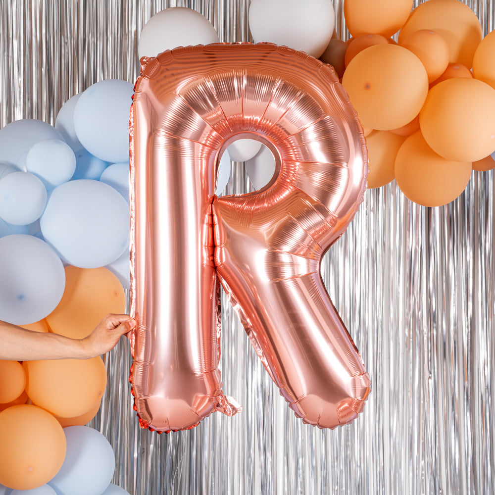 Balloonify Rose Gold Mylar Letter R Balloon - 40" - 1 count box