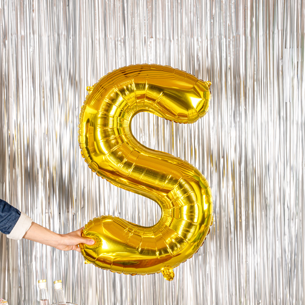 Balloonify Gold Mylar Letter S Balloon - 40" - 1 count box