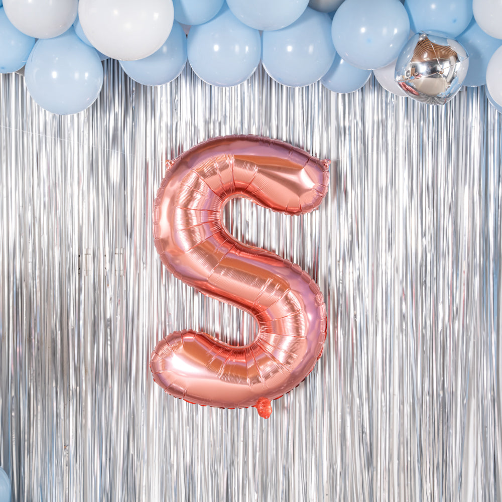 Balloonify Rose Gold Mylar Letter S Balloon - 40" - 1 count box