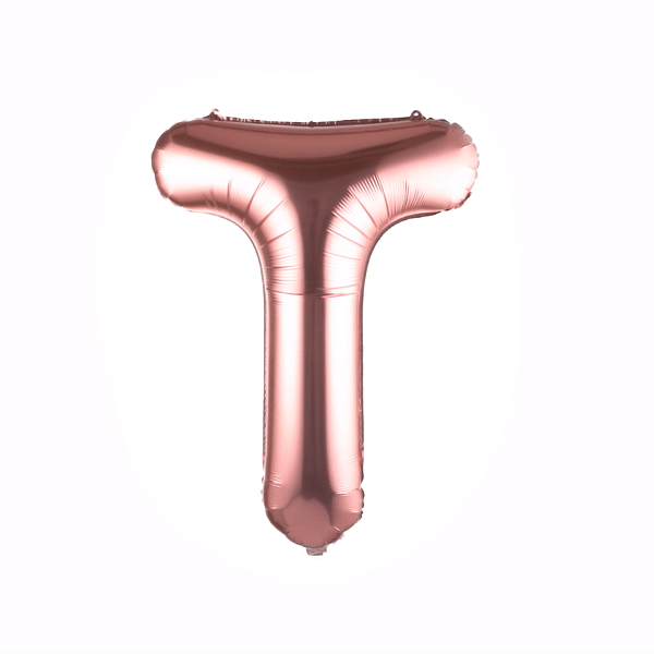 Balloonify Rose Gold Mylar Letter T Balloon - 40" - 1 count box