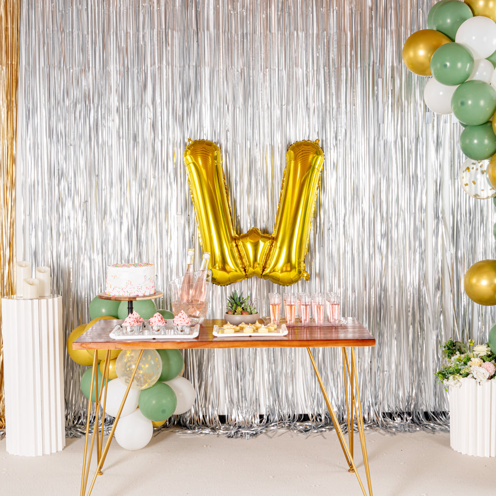 Balloonify Gold Mylar Letter W Balloon - 40" - 1 count box
