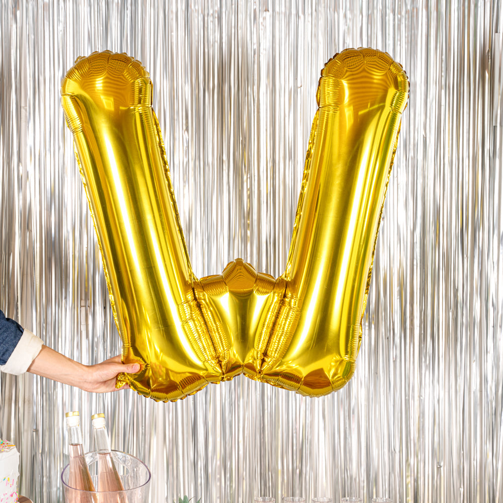 Balloonify Gold Mylar Letter W Balloon - 40" - 1 count box