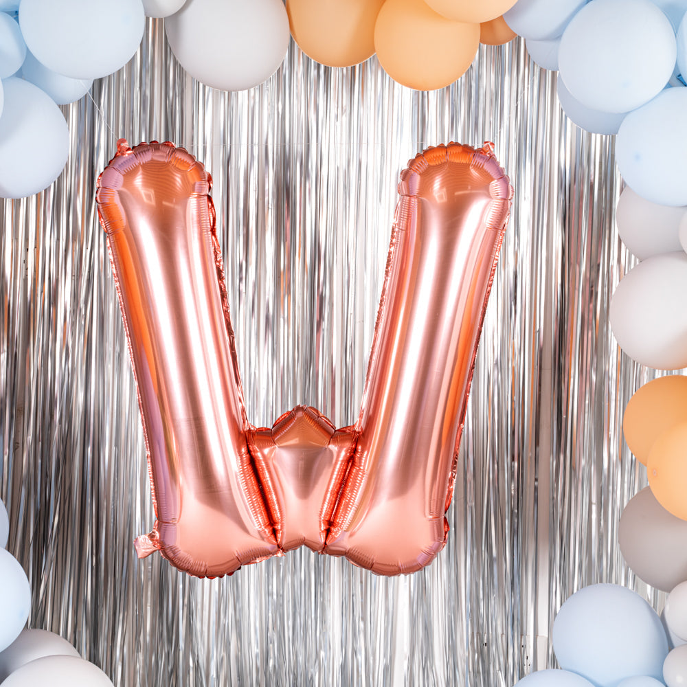 Balloonify Rose Gold Mylar Letter W Balloon - 40" - 1 count box