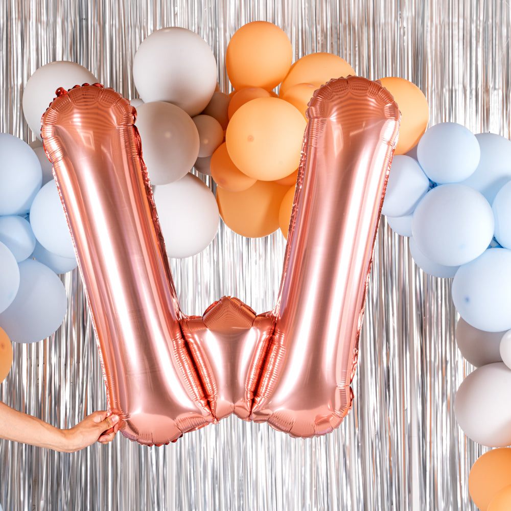 Balloonify Rose Gold Mylar Letter W Balloon - 40" - 1 count box