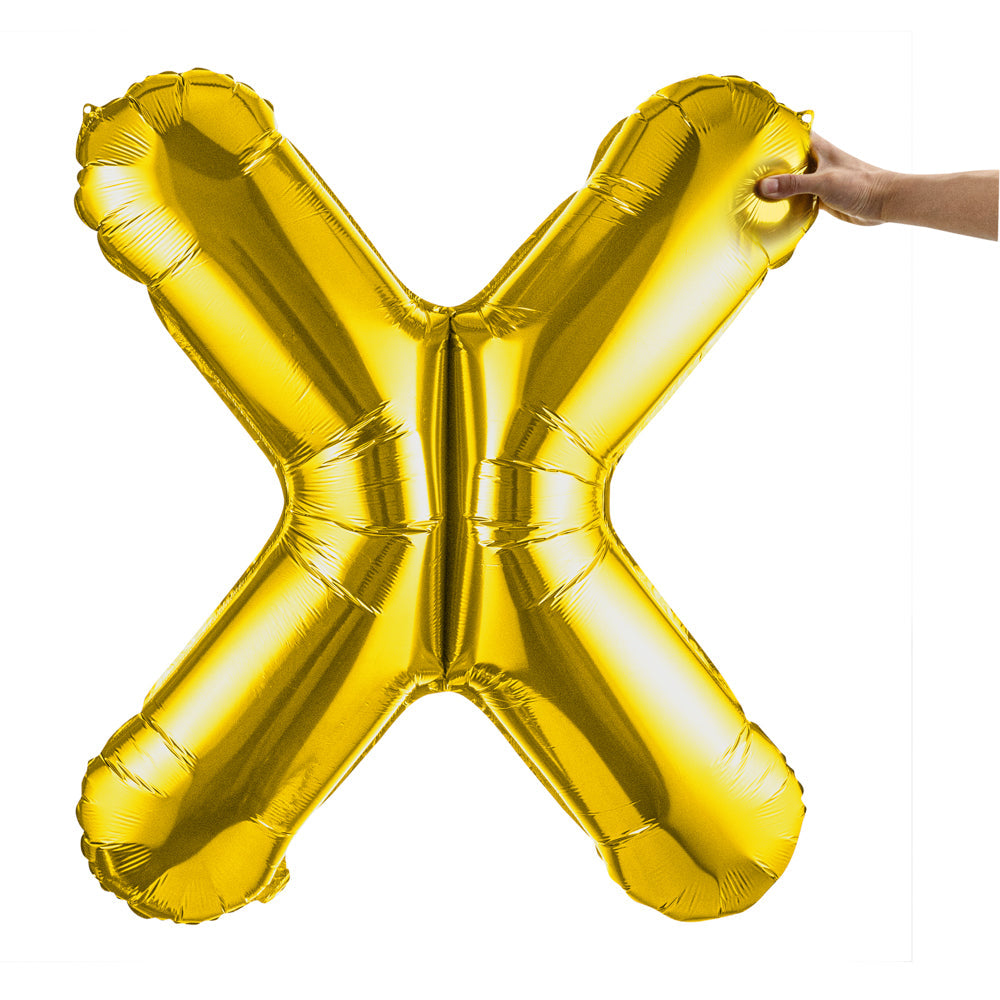 Balloonify Gold Mylar Letter X Balloon - 40" - 1 count box