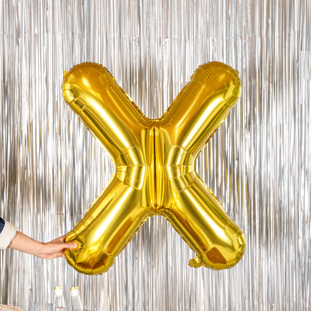Balloonify Gold Mylar Letter X Balloon - 40" - 1 count box