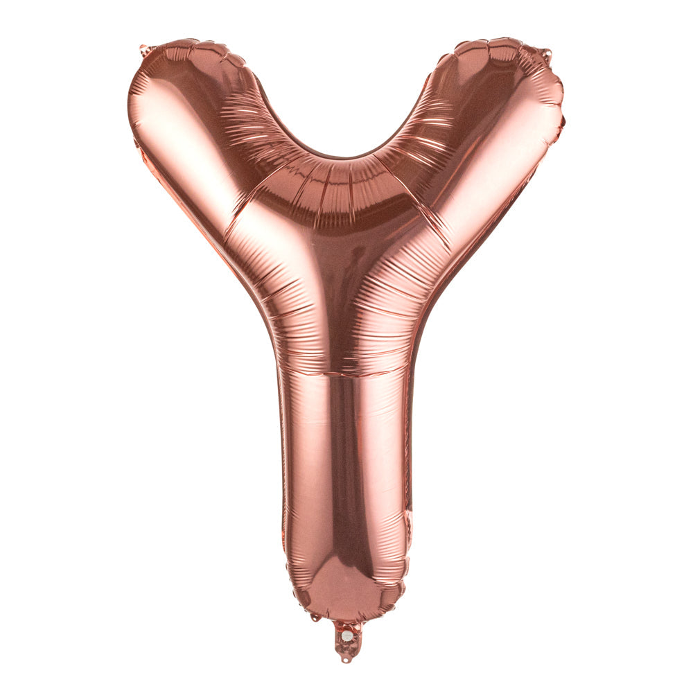 Balloonify Rose Gold Mylar Letter Y Balloon - 40" - 1 count box