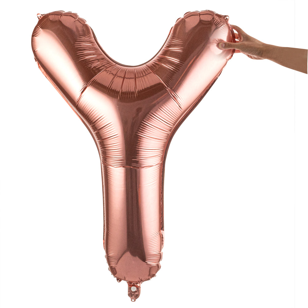 Balloonify Rose Gold Mylar Letter Y Balloon - 40" - 1 count box