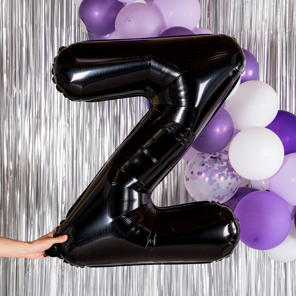 Balloonify Black Mylar Letter Z Balloon - 40" - 1 count box