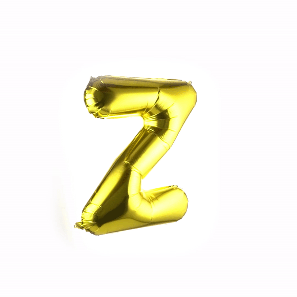 Balloonify Gold Mylar Letter Z Balloon - 40" - 1 count box
