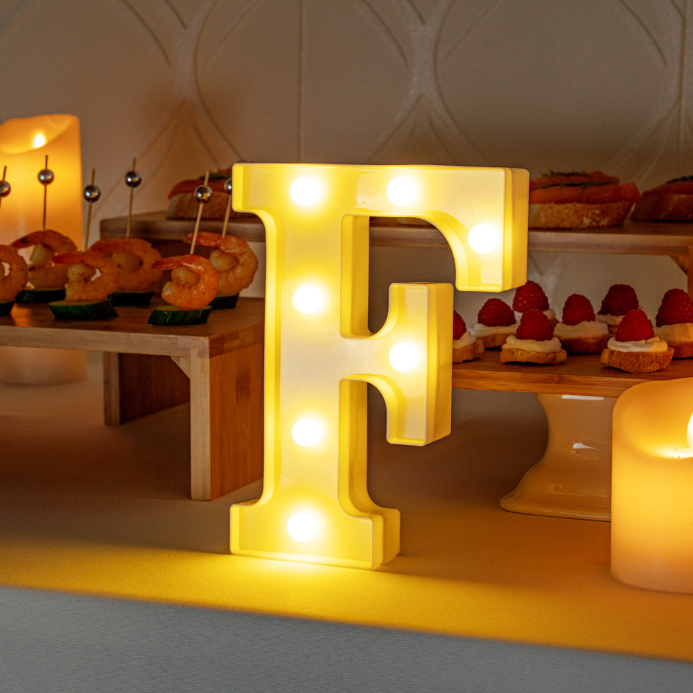 Illumify White LED Marquee Letter F Sign - 8 3/4" - 1 count box