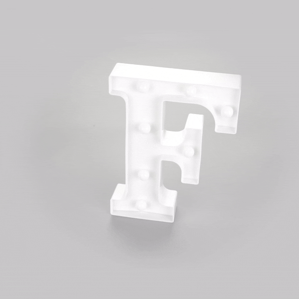 Illumify White LED Marquee Letter F Sign - 8 3/4" - 1 count box