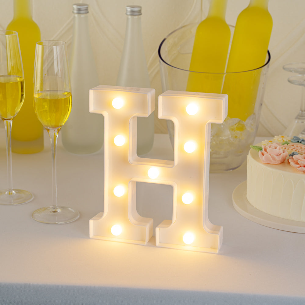 Illumify White LED Marquee Letter H Sign - 8 3/4" - 1 count box