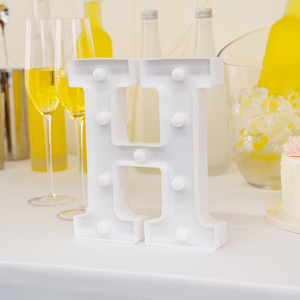 Illumify White LED Marquee Letter H Sign - 8 3/4" - 1 count box