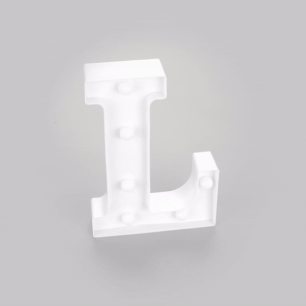 Illumify White LED Marquee Letter L Sign - 8 3/4" - 1 count box