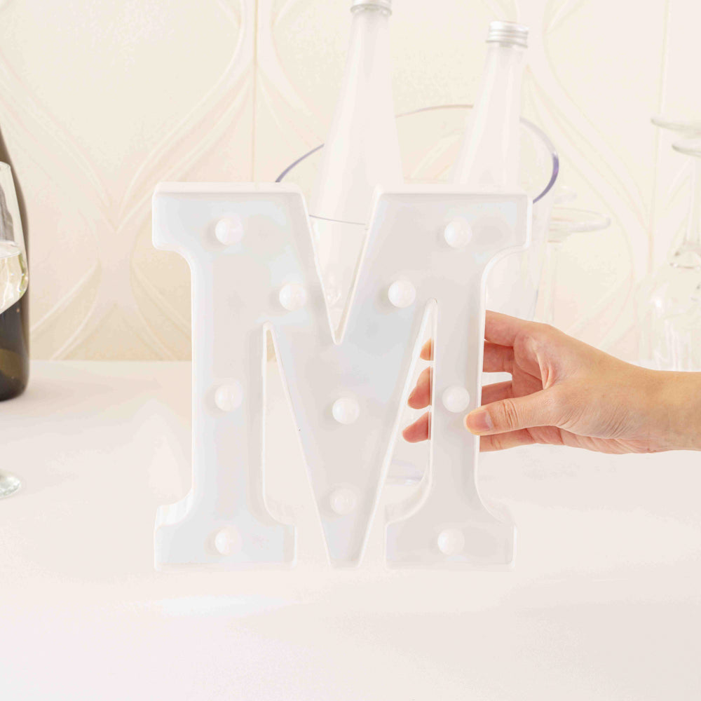 Illumify White LED Marquee Letter M Sign - 8 3/4" - 1 count box