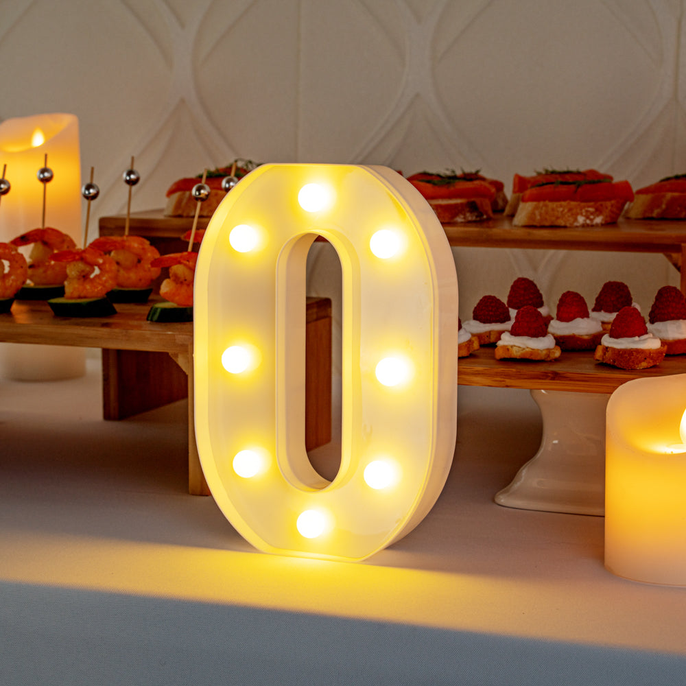 Illumify White LED Marquee Letter O Sign - 8 3/4" - 1 count box