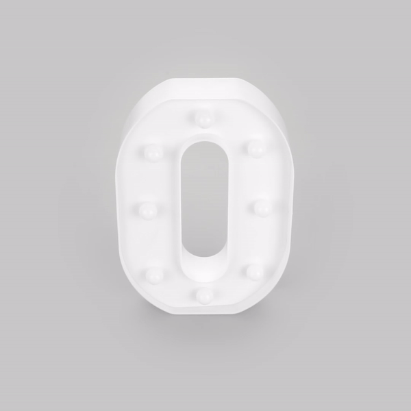 Illumify White LED Marquee Letter O Sign - 8 3/4" - 1 count box