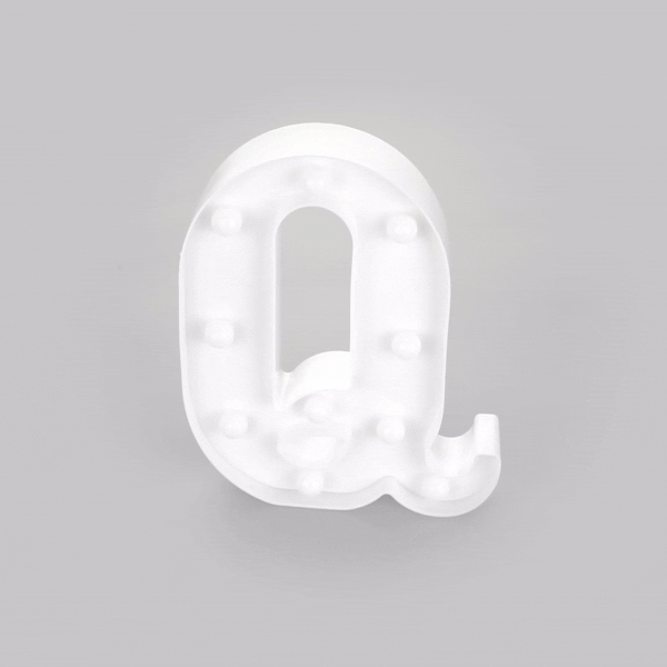 Illumify White LED Marquee Letter Q Sign - 8 3/4" - 1 count box