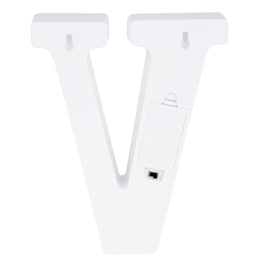 Illumify White LED Marquee Letter V Sign - 8 3/4" - 1 count box