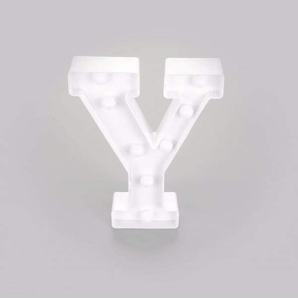 Illumify White LED Marquee Letter Y Sign - 8 3/4" - 1 count box