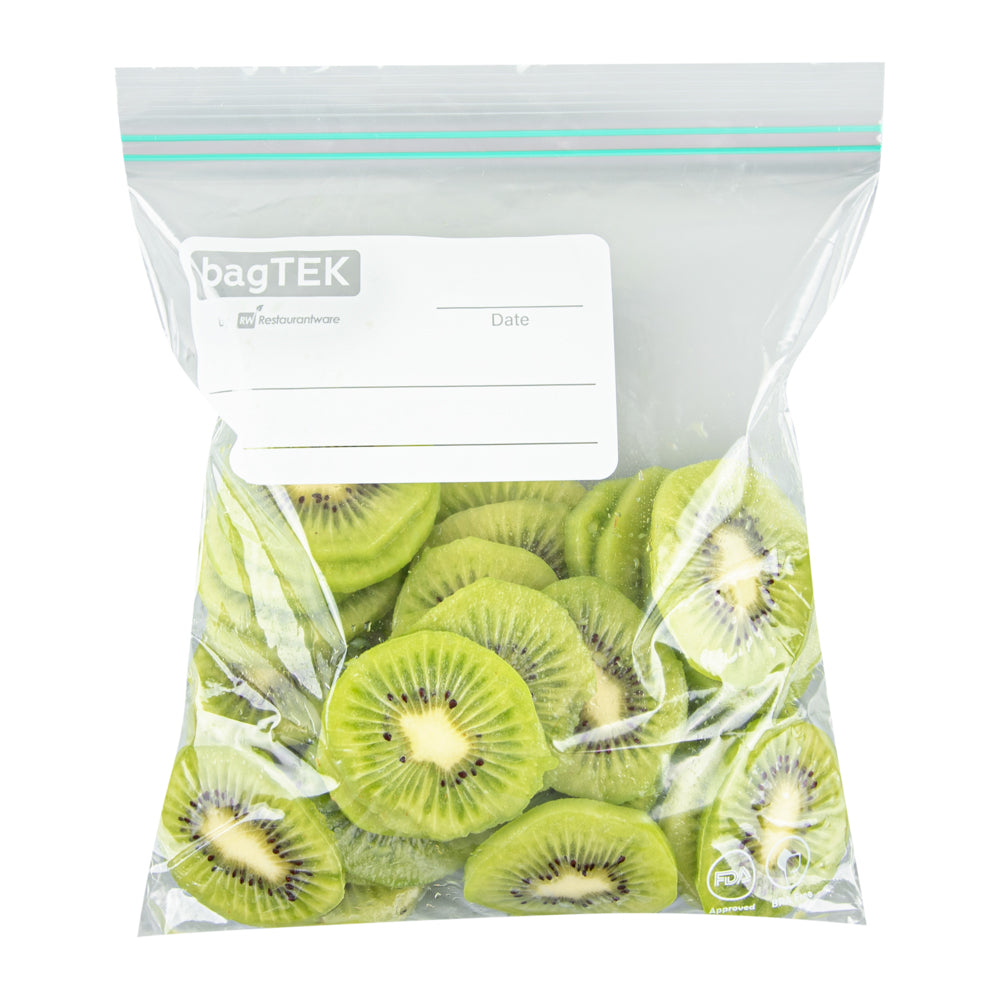 Bag Tek 1 qt Clear Plastic Zip Bag - Double Zipper, Write-On Label, BPA-Free - 7 1/2" x 7" - 1000 count box