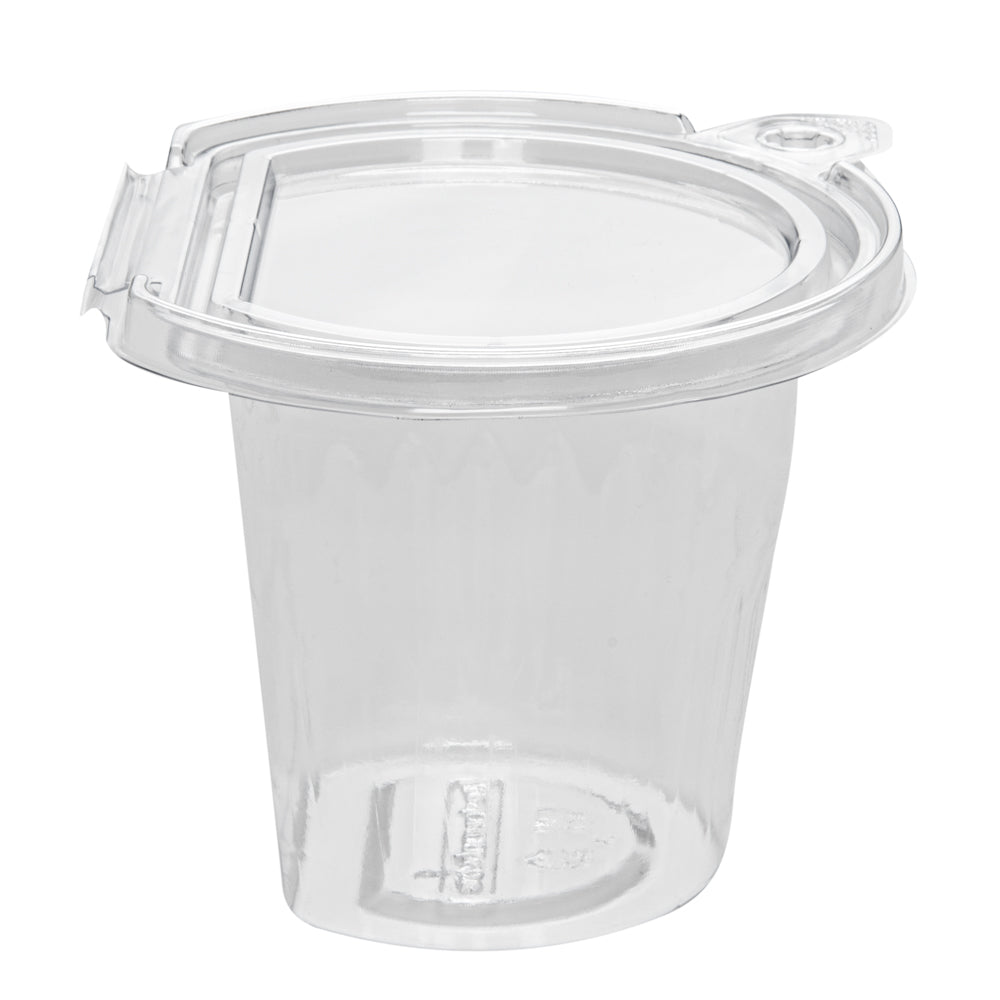 Tamper Tek 11 oz Clear Plastic Parfait Cup - with Lid, Tamper-Evident - 4 1/4" x 4 1/4" x 3 1/2" - 100 count box