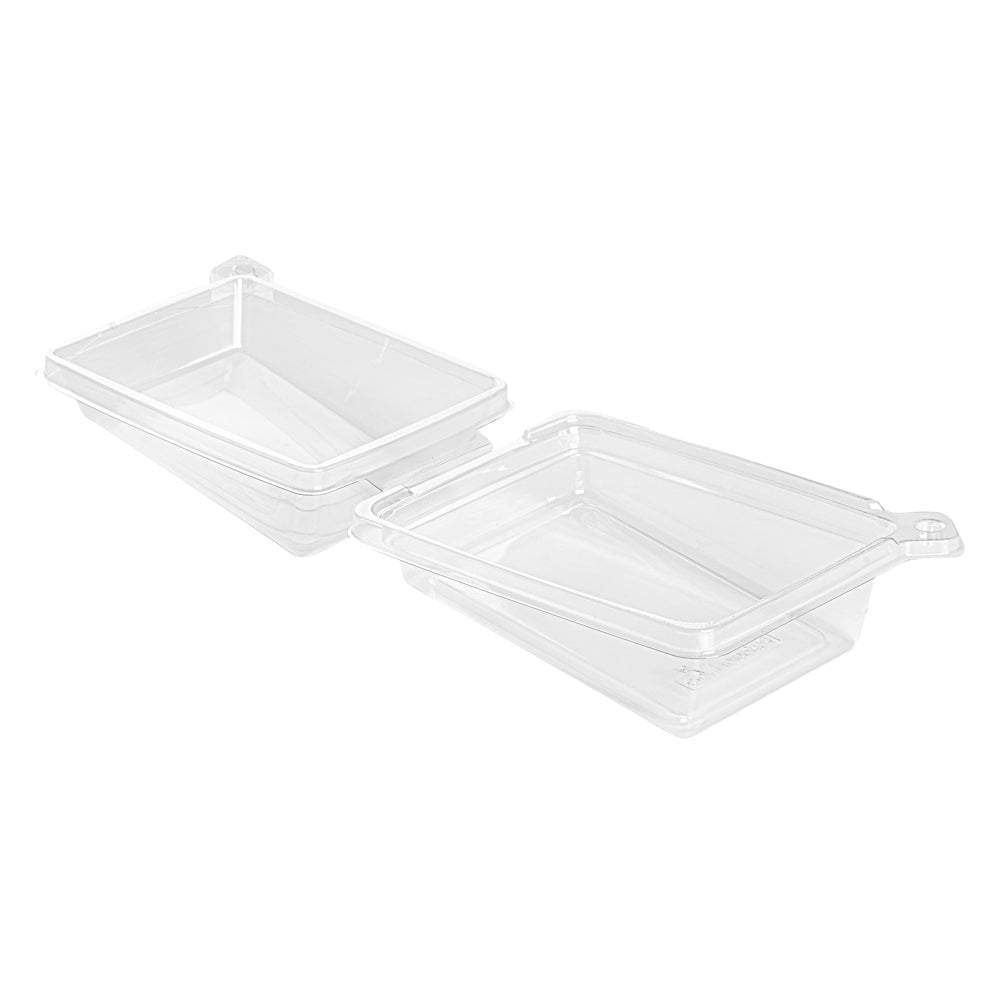 Tamper Tek Rectangle Clear Plastic Sandwich Container - with Lid, Tamper-Evident - 6" x 4 1/2" x 2 1/4" - 100 count box