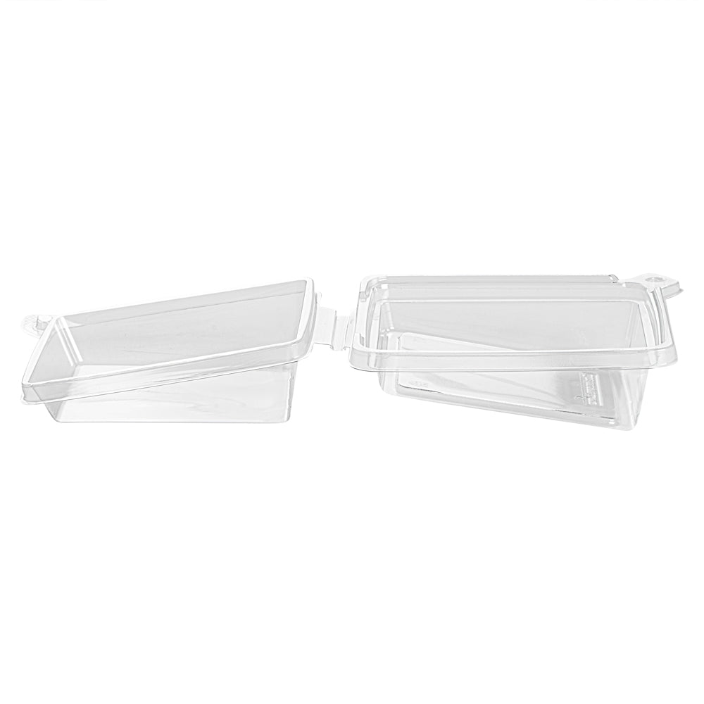 Tamper Tek Rectangle Clear Plastic Sandwich Container - with Lid, Tamper-Evident - 6" x 4 1/2" x 2 1/4" - 100 count box