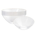 Moderna 6 oz Round Clear Plastic Gold-Rimmed Bowl - 4 3/4" x 4 3/4" x 1 3/4" - 20 count box