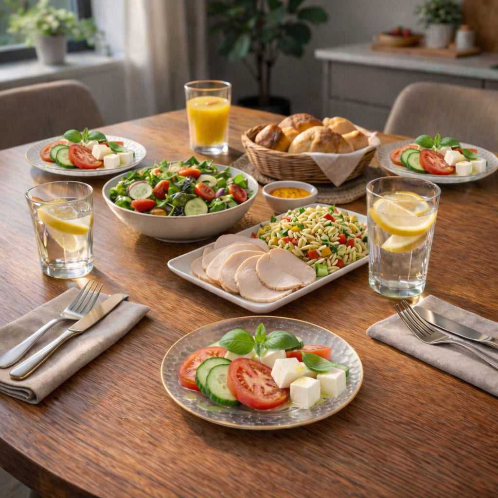 Moderna Round Clear Plastic Gold-Rimmed Plate - Hammered - 7" x 7" x 1/2" - 40 count box